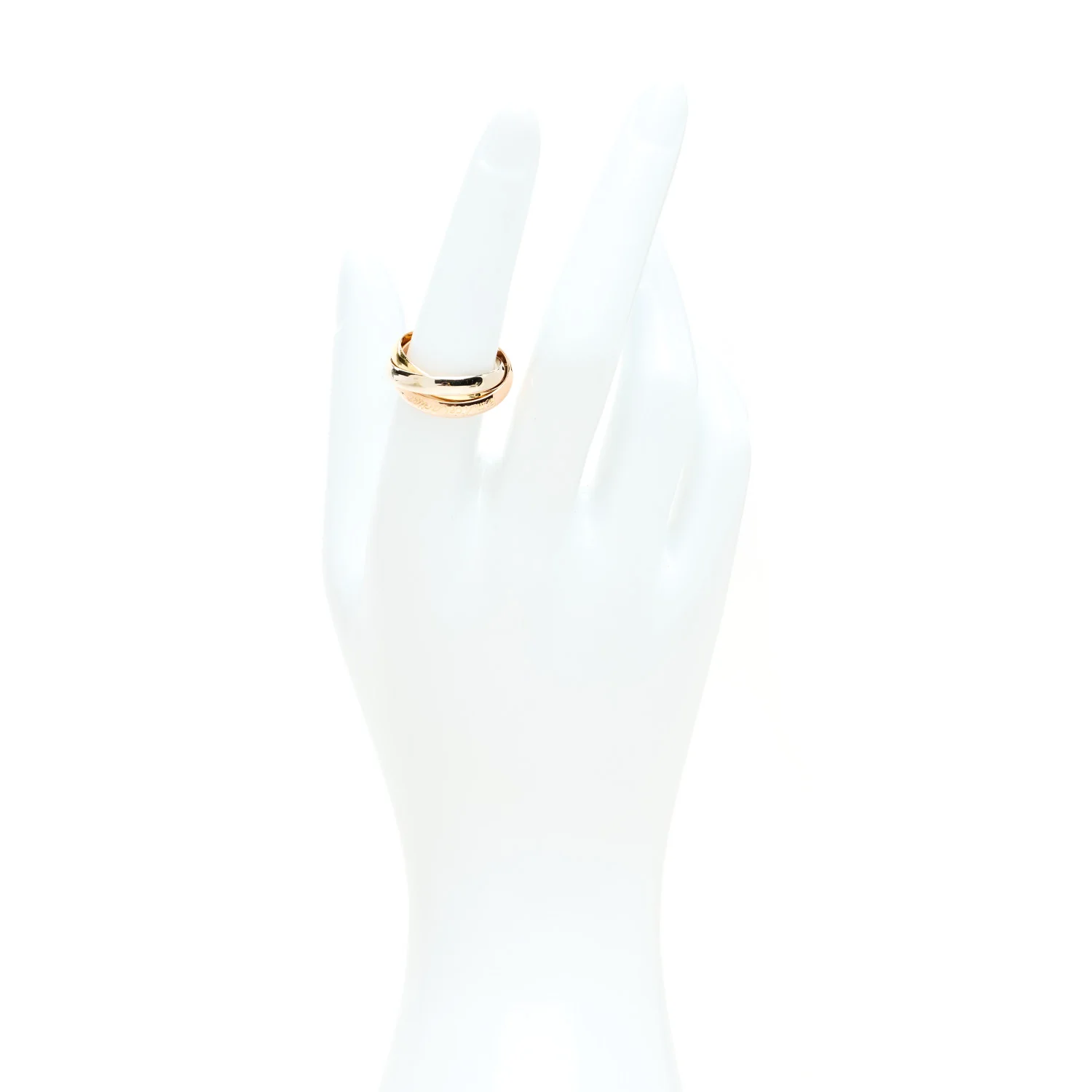 18K Pink Yellow White Gold Classic Les Must De Cartier Trinity Ring 54 7 - Image 2