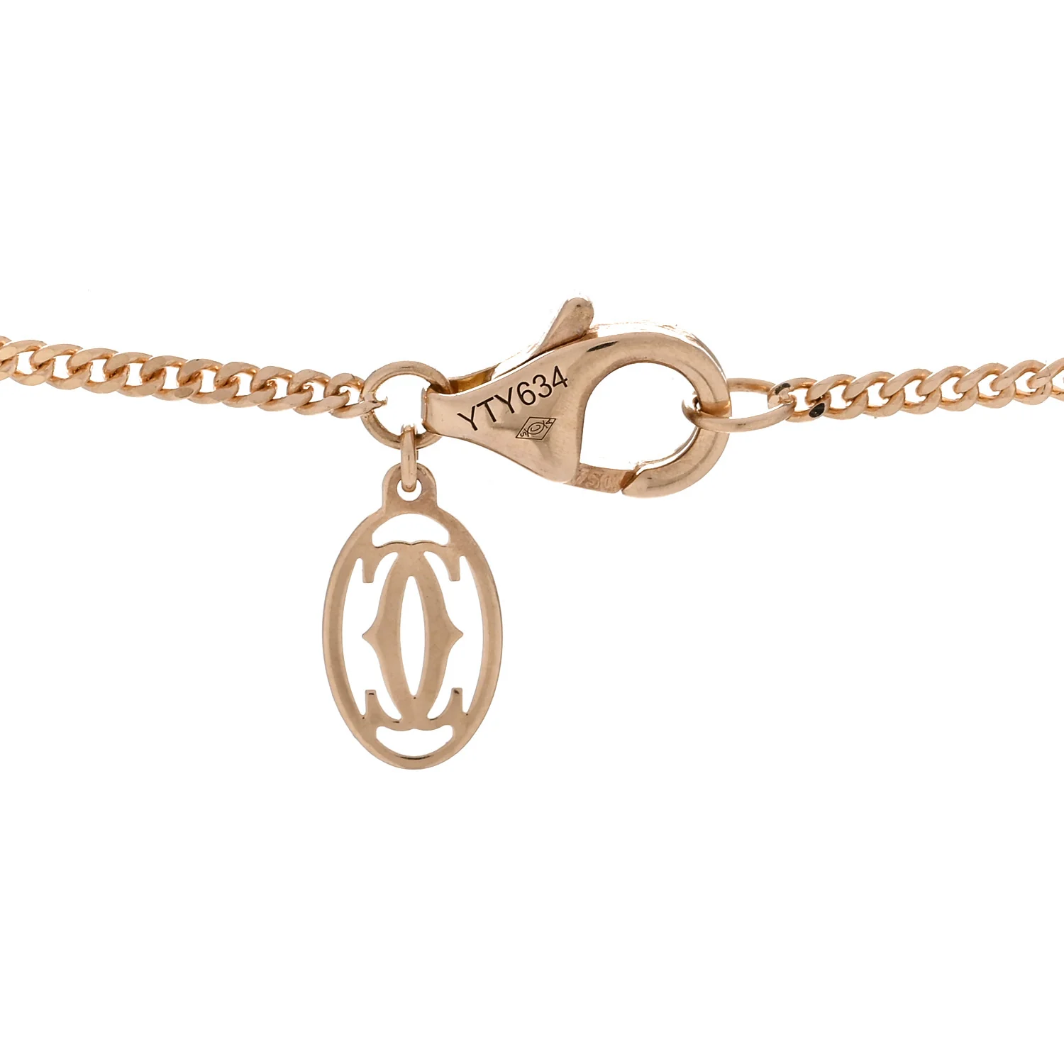 18K Pink Yellow White Gold Trinity Square Pendant Necklace - Image 4