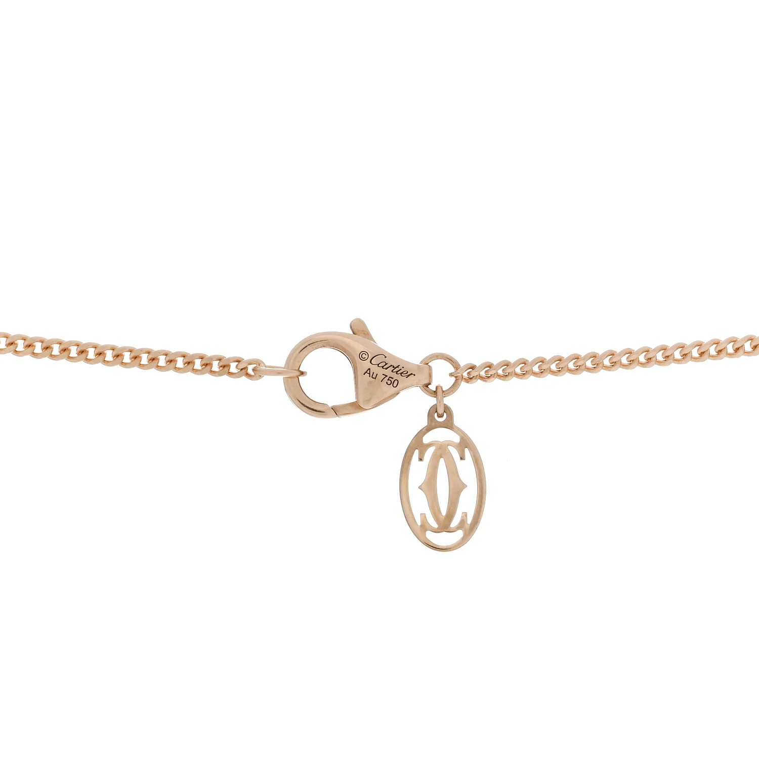 18K Pink Yellow White Gold Trinity Square Pendant Necklace - Image 5