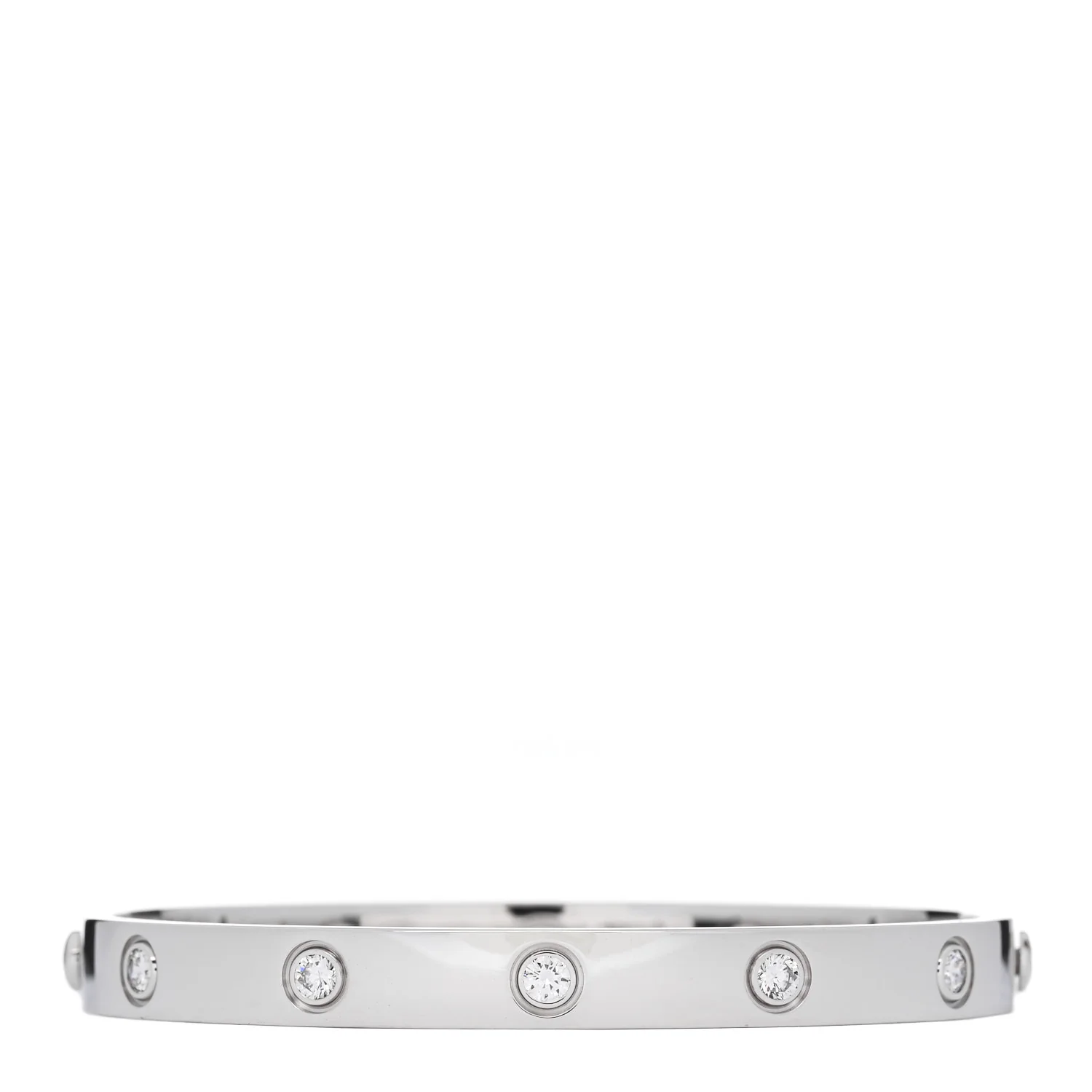 18K White Gold 10 Diamond LOVE Bracelet