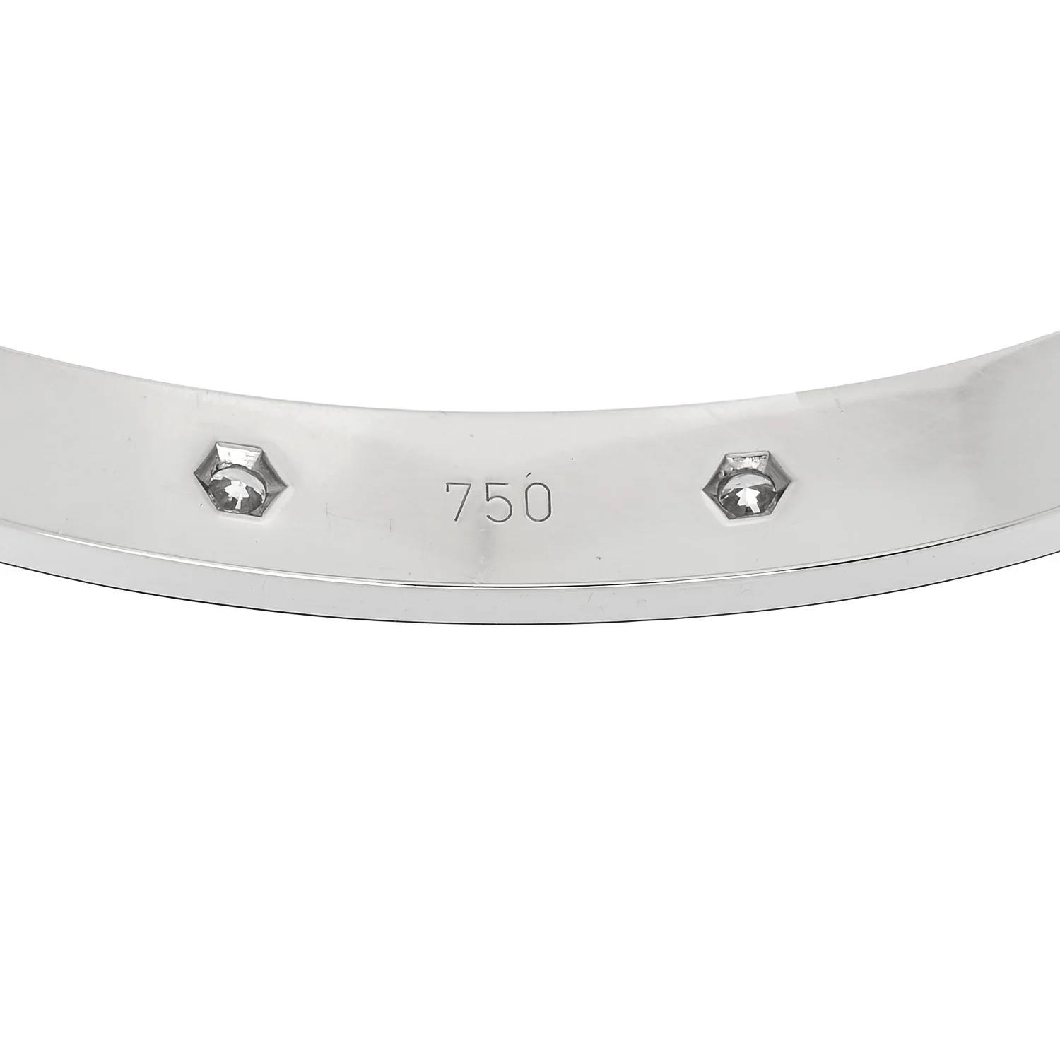 18K White Gold 10 Diamond LOVE Bracelet - Image 6