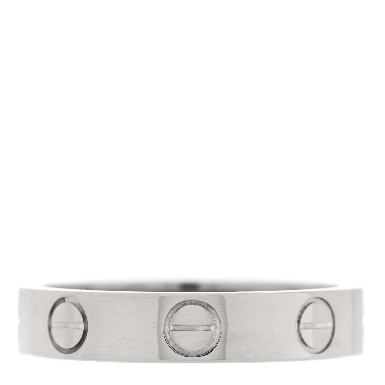 18K White Gold 3.5mm LOVE Wedding Band Ring 48 4.5