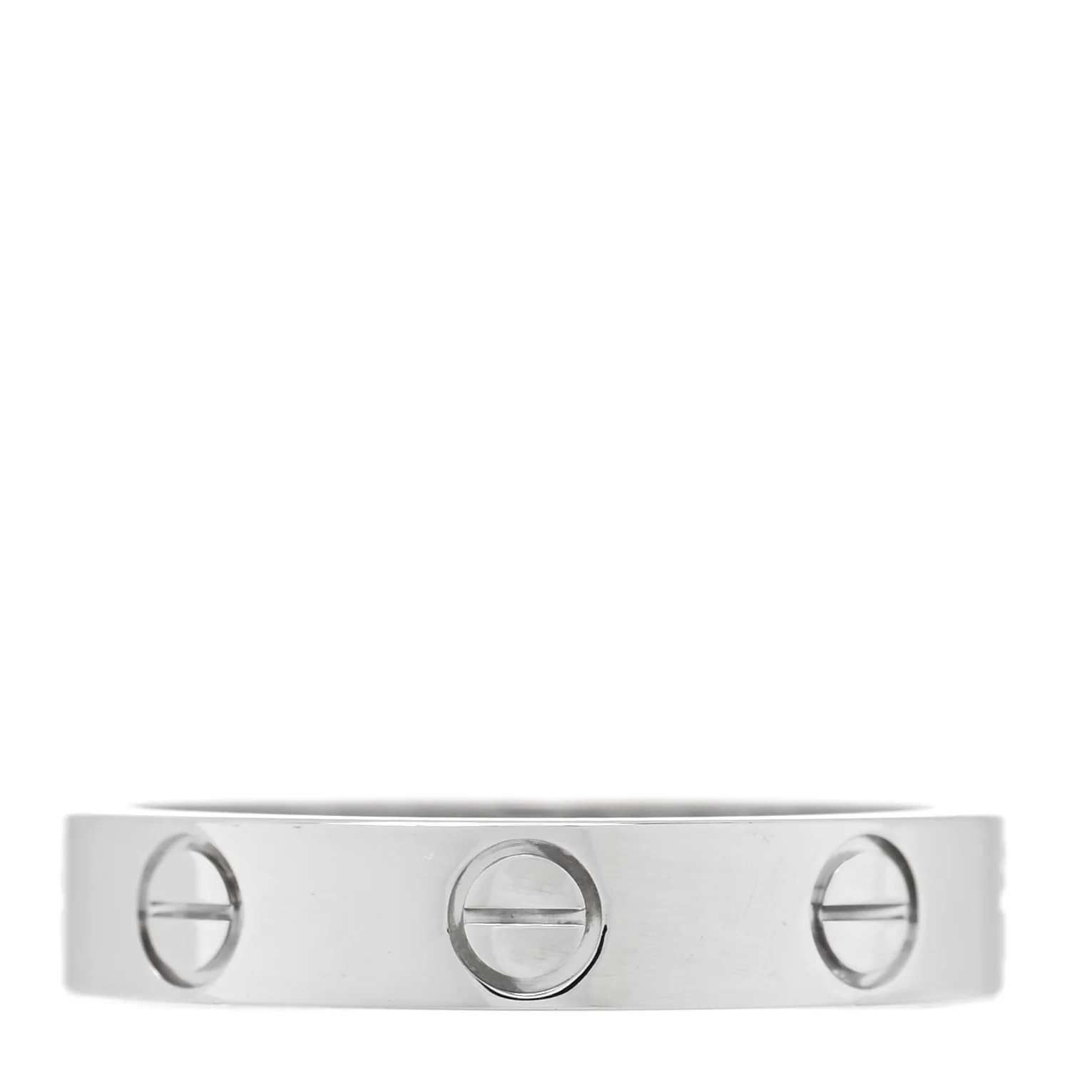 18K White Gold 3.5mm LOVE Wedding Band Ring 50 5.5