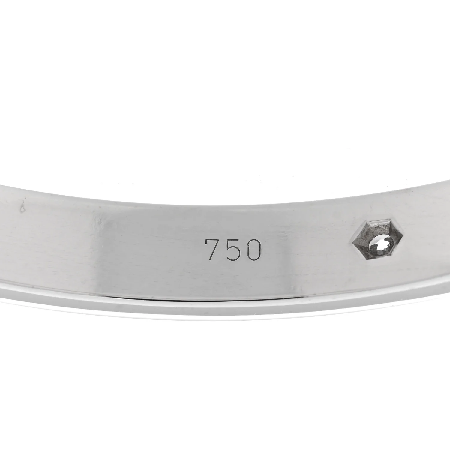 18K White Gold 4 Diamond LOVE Bracelet 16 - Image 4