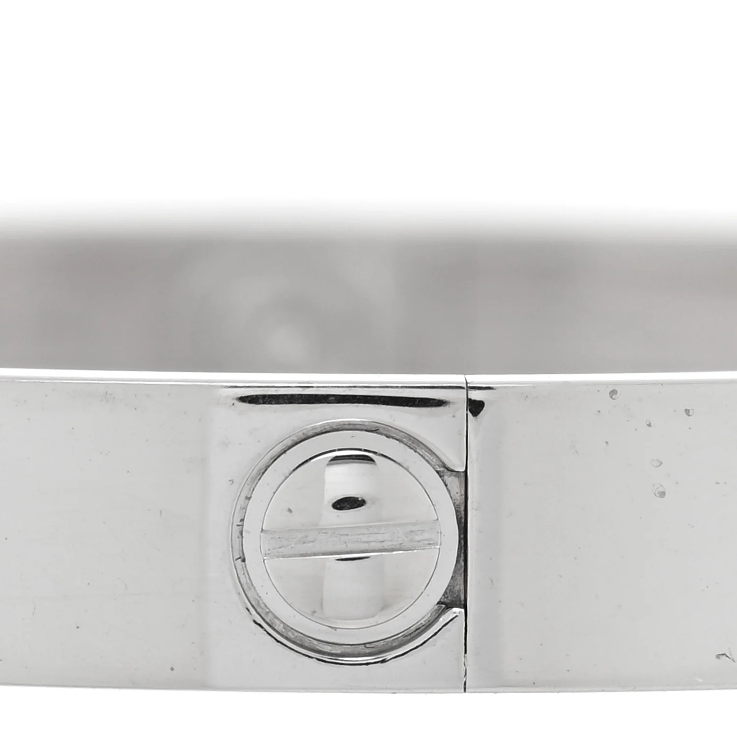 18K White Gold 4 Diamond Love Bracelet 17 - Image 5