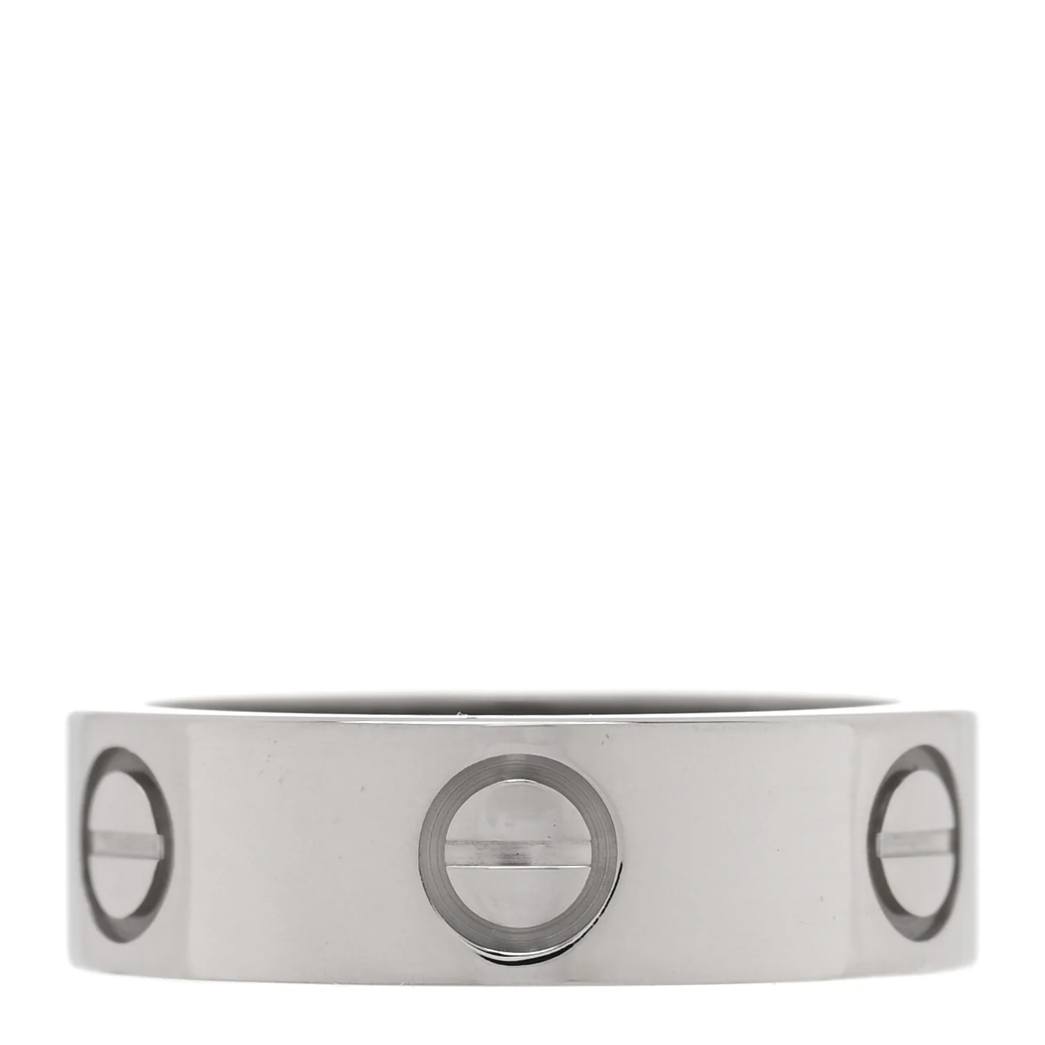 18K White Gold 5.5mm LOVE Ring 50 5.25