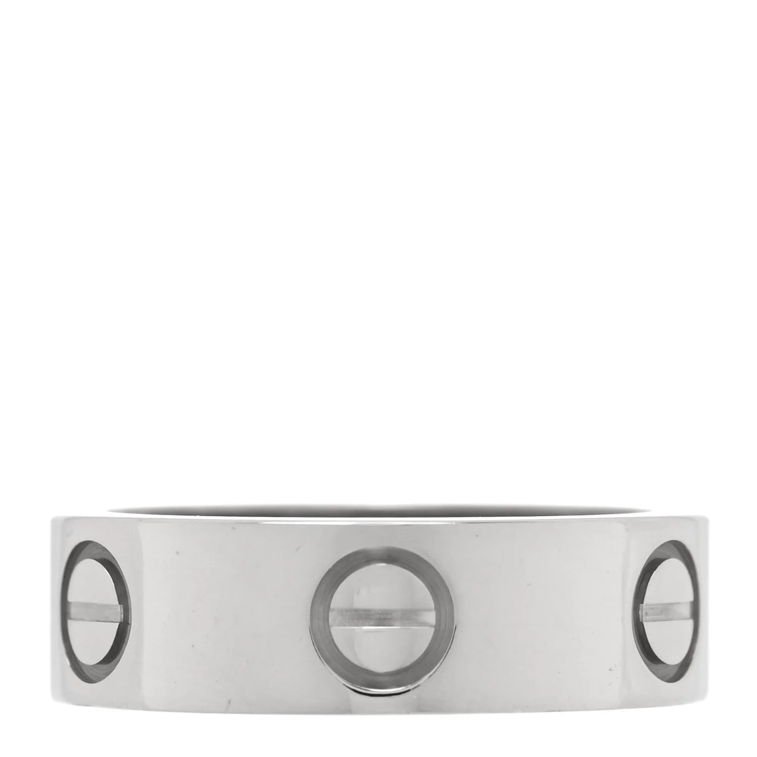 18K White Gold 5.5mm LOVE Ring 50 5.25 - Image 3