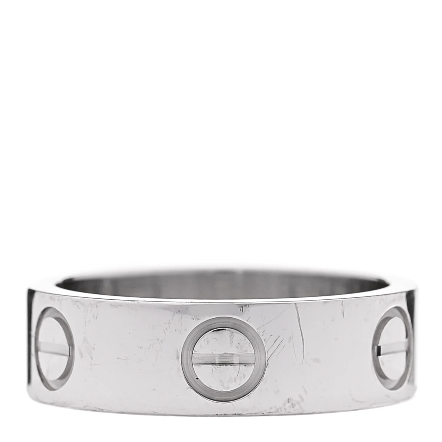 18K White Gold 5.5mm LOVE Ring 50 5.25 - Image 3