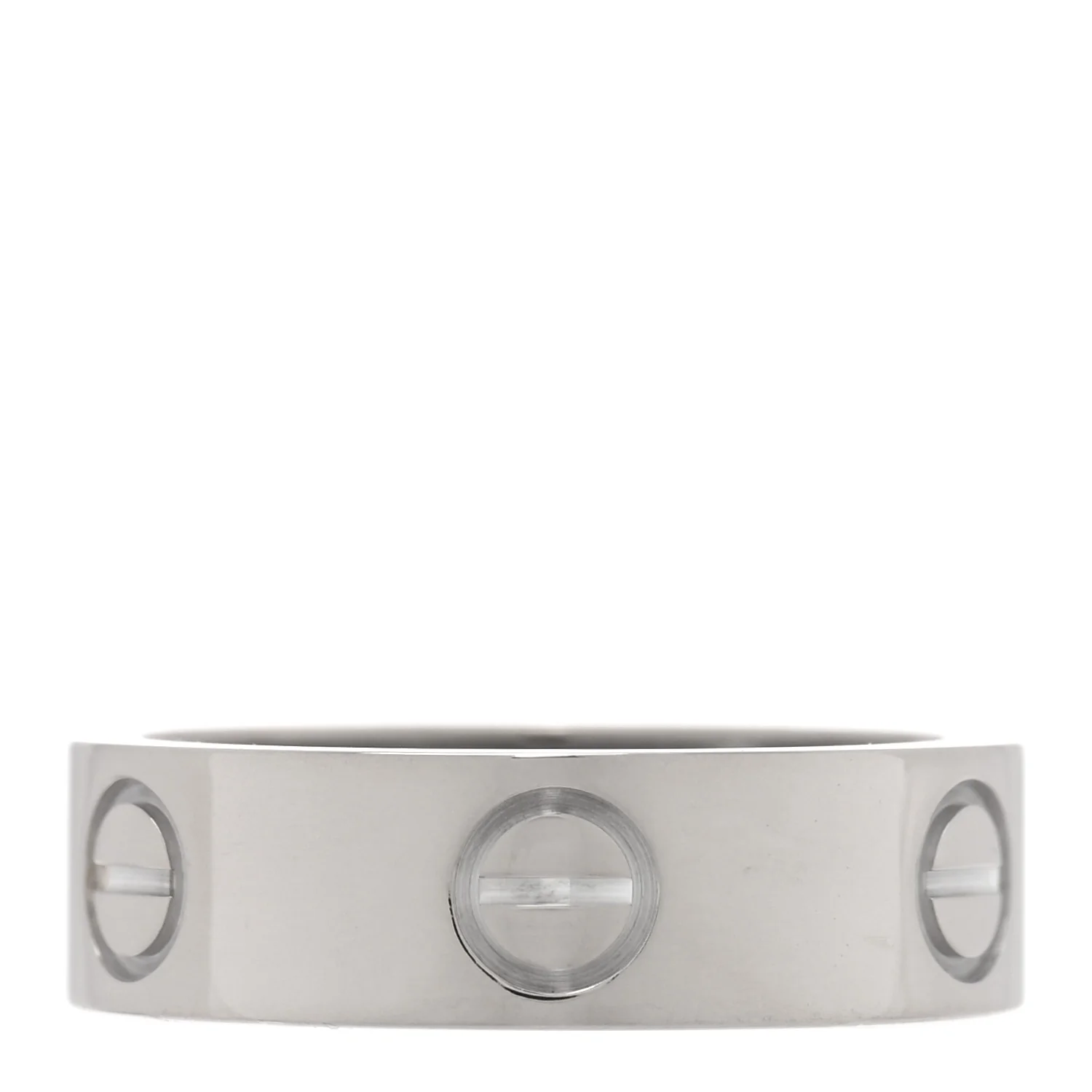 18K White Gold 5.5mm LOVE Ring 51 5.75 - Image 3