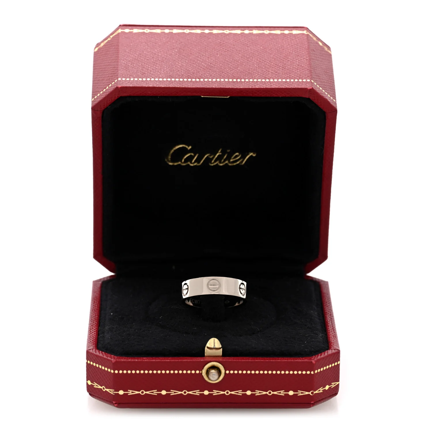 18K White Gold 5.5mm LOVE Ring 55 7.25 - Image 5