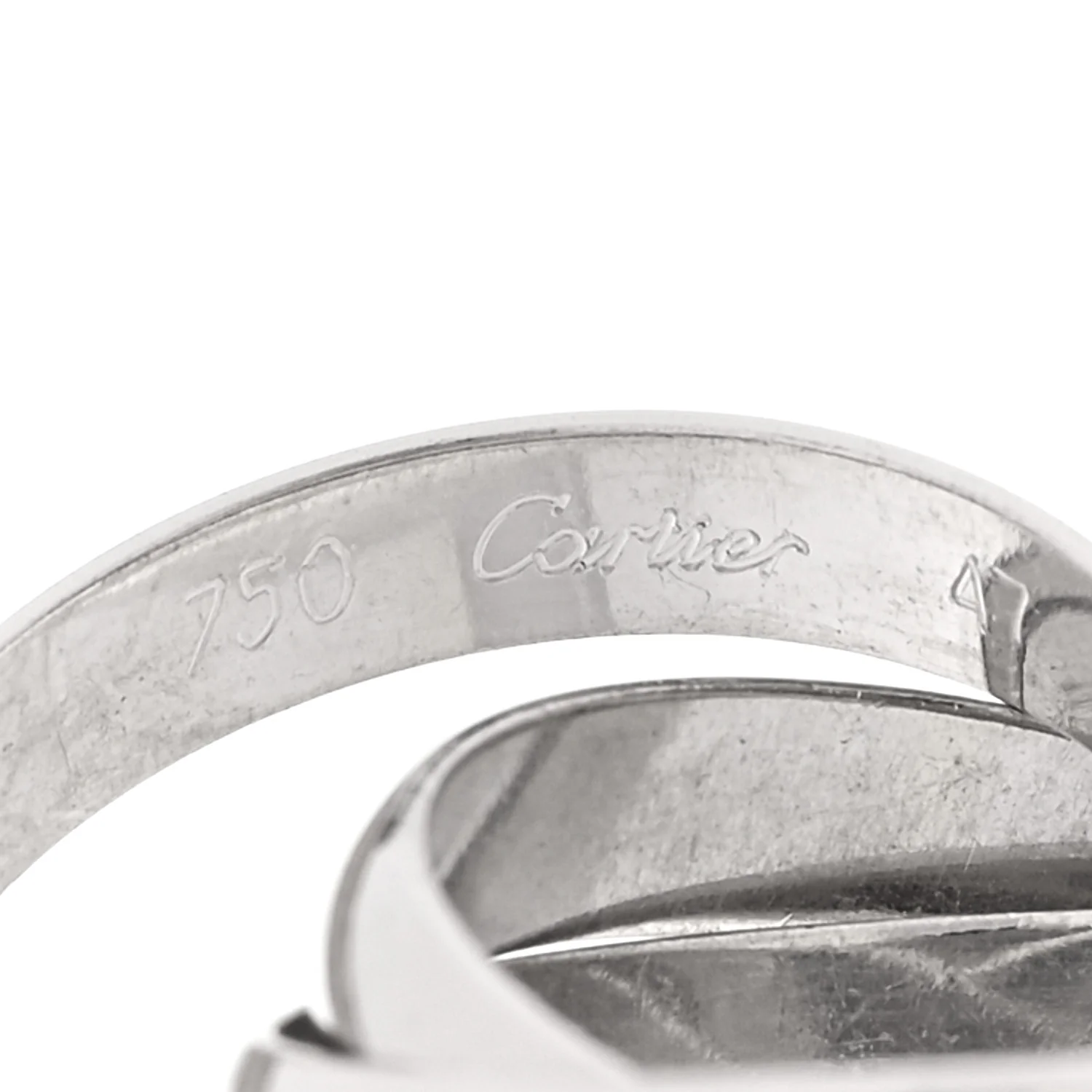 18K White Gold Classic Trinity Ring 47 4 - Image 4