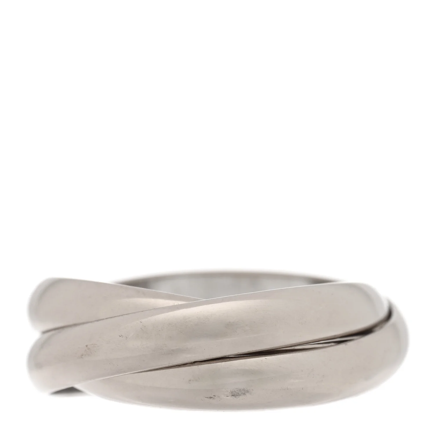 18K White Gold Classic Trinity Ring 56 7.5 - Image 3