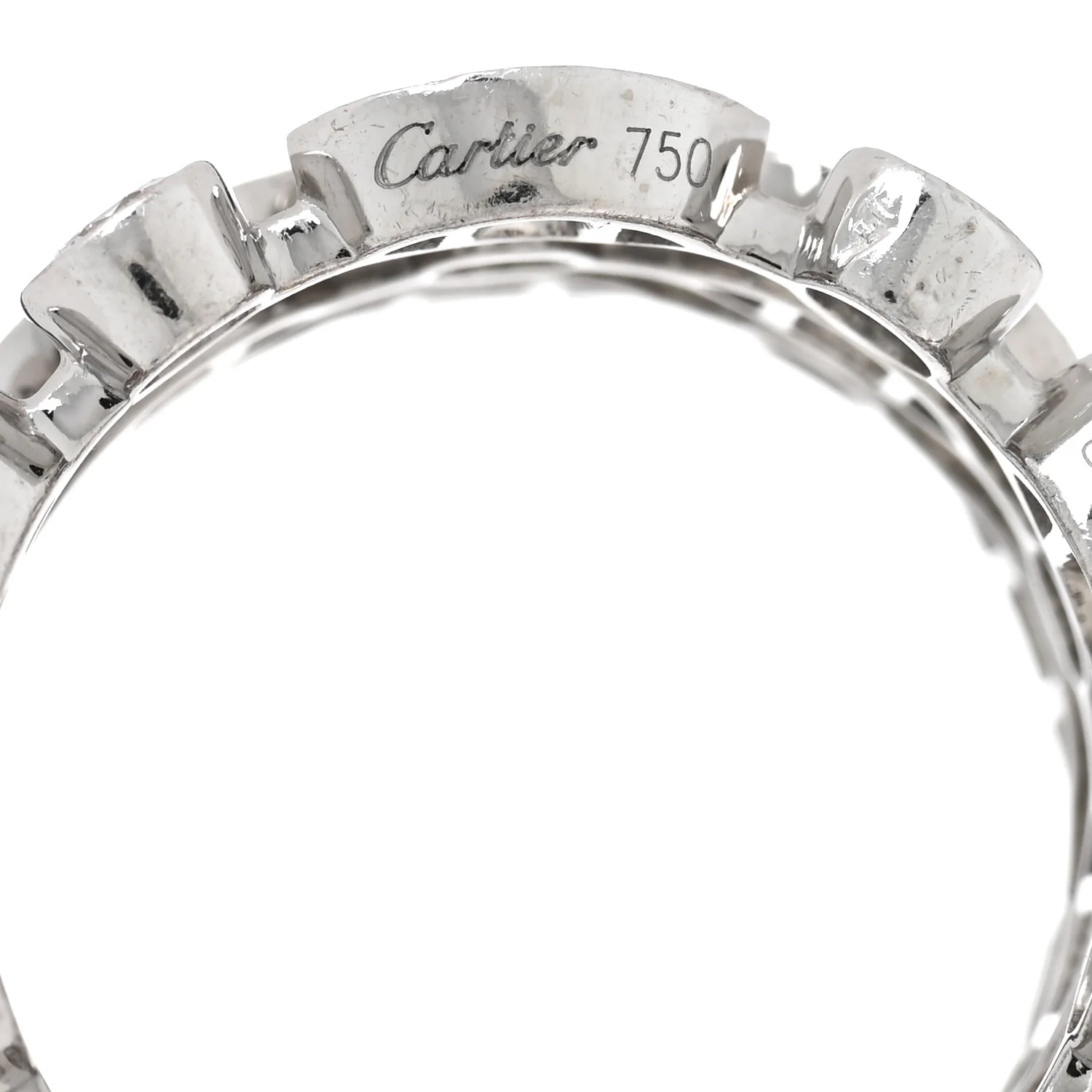 18K White Gold Diamond Diadea 3 Row Ring 54 7 - Image 4