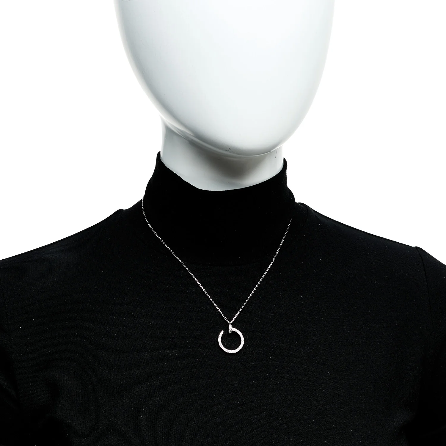 18K White Gold Diamond Juste Un Clou Pendant Necklace - Image 2