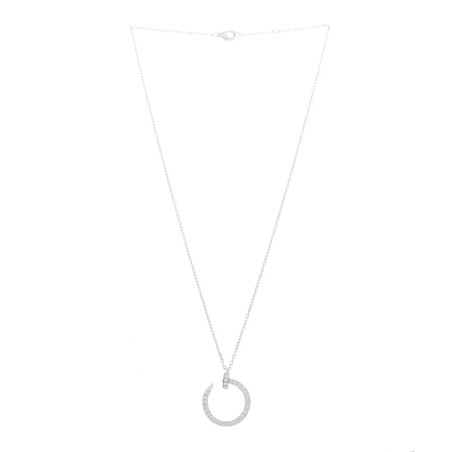 18K White Gold Diamond Juste Un Clou Pendant Necklace - Image 3