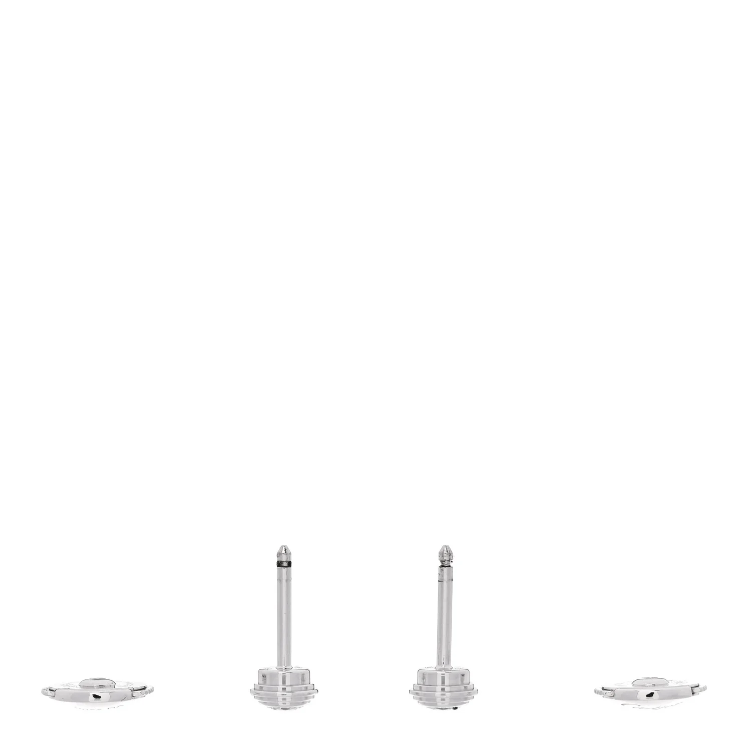 18K White Gold Diamond MM D'Amour Earrings - Image 3