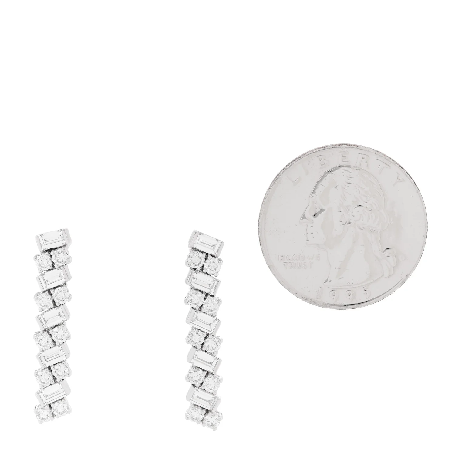 18K White Gold Diamond Reflection de Cartier Earrings - Image 2