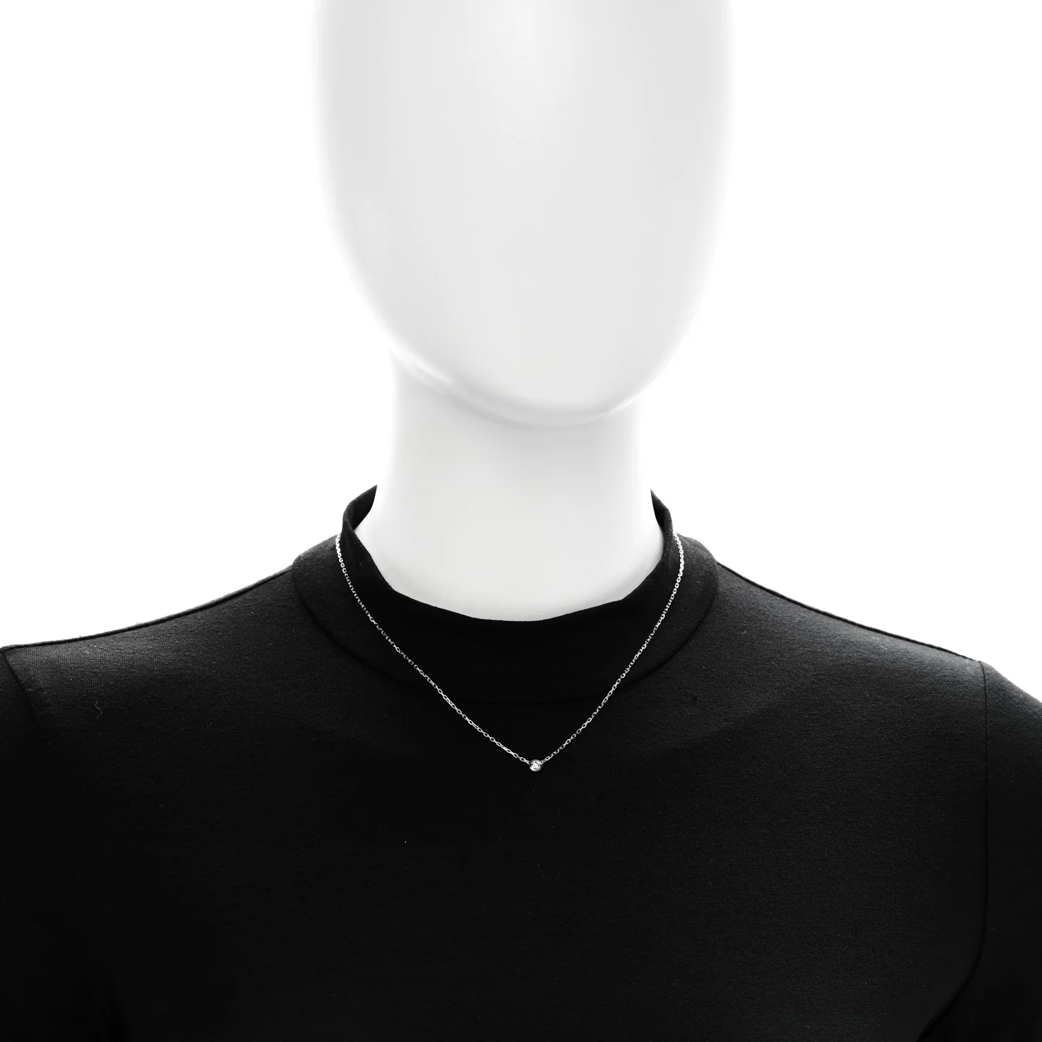 18K White Gold Diamond SM D'Amour Pendant Necklace - Image 2