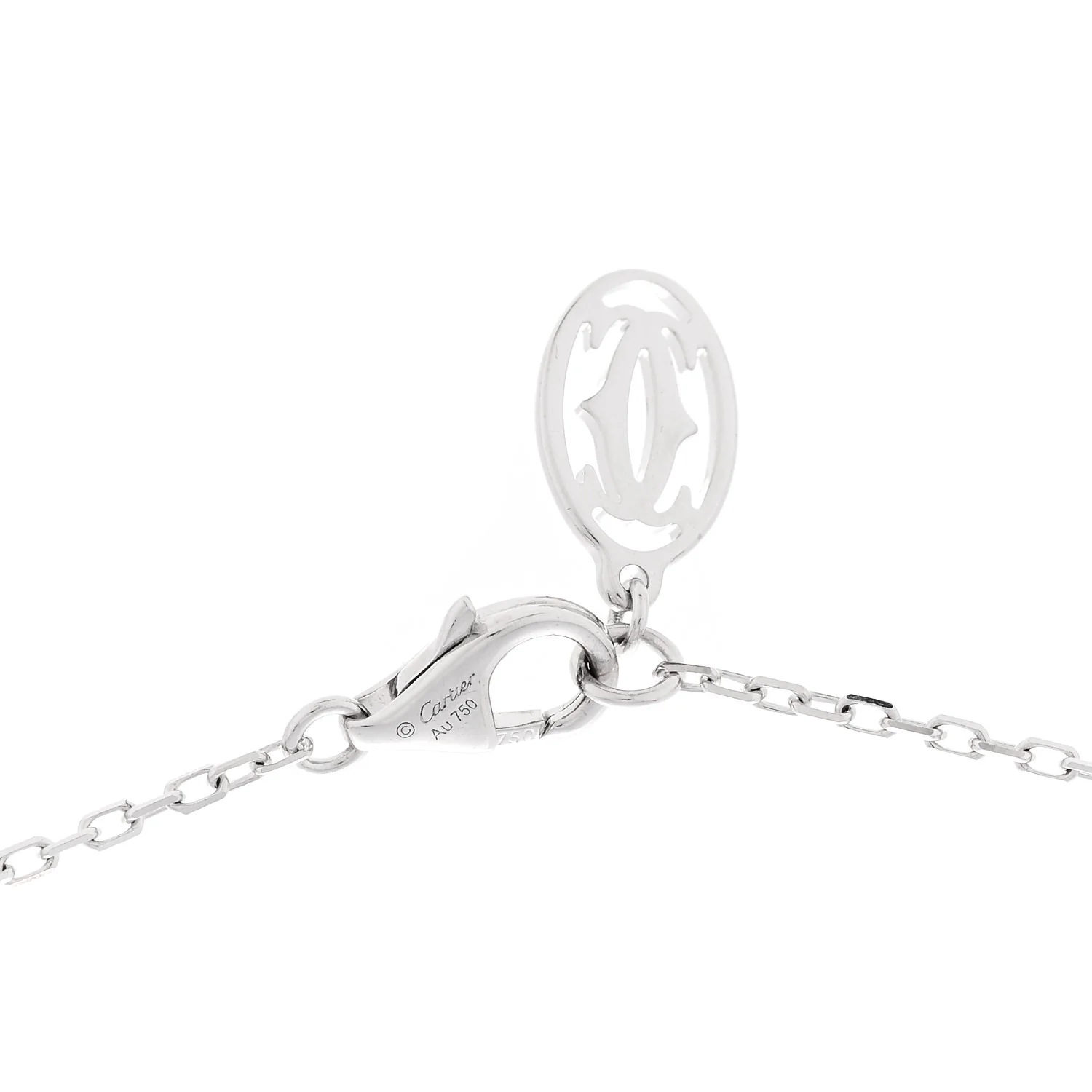 18K White Gold Diamond SM D'Amour Pendant Necklace - Image 4