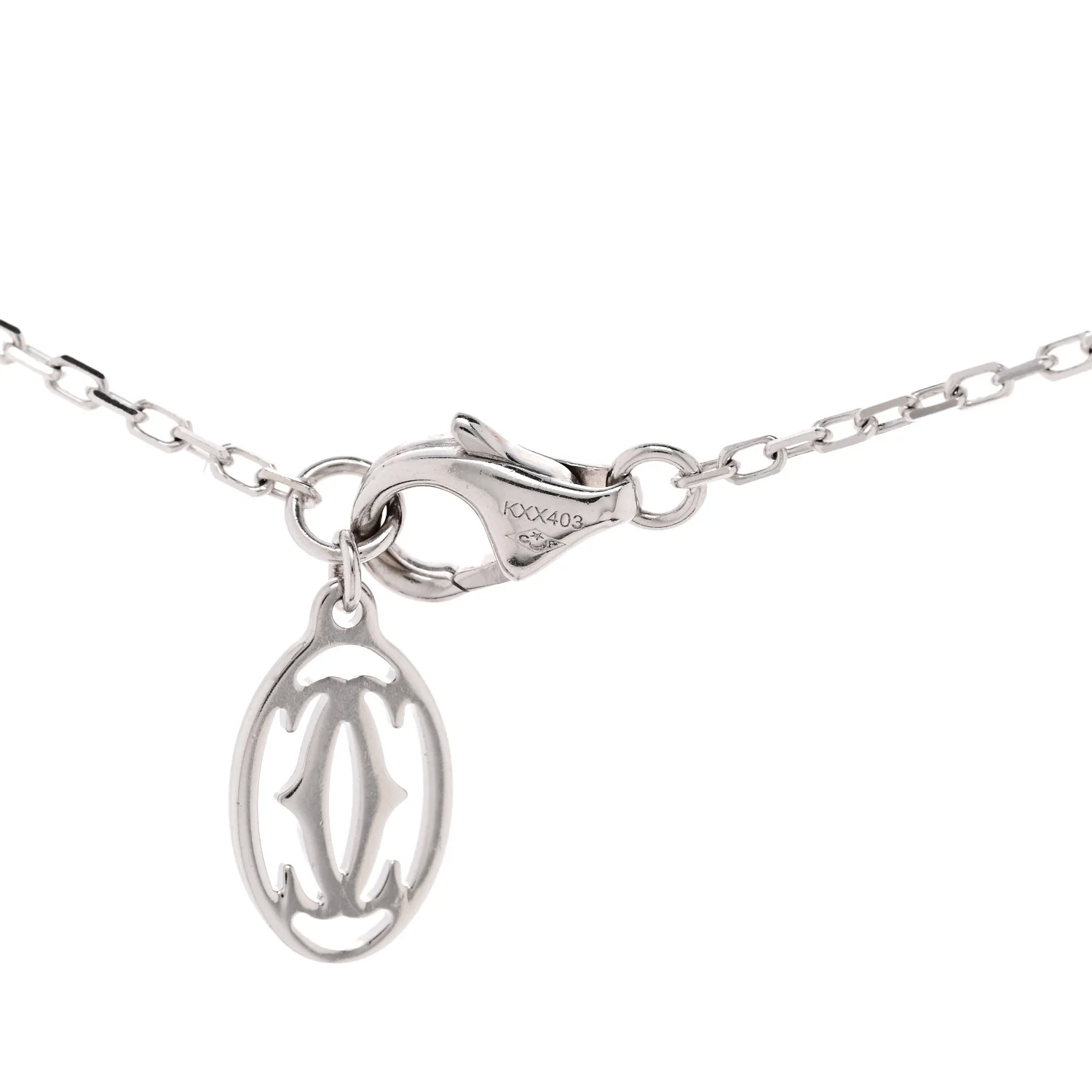 18K White Gold Diamond SM D'Amour Pendant Necklace - Image 5