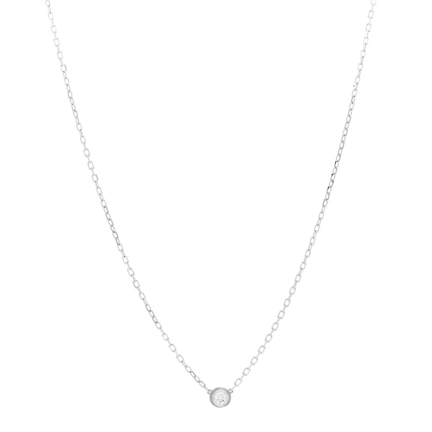 18K White Gold Diamond SM D'Amour Pendant Necklace