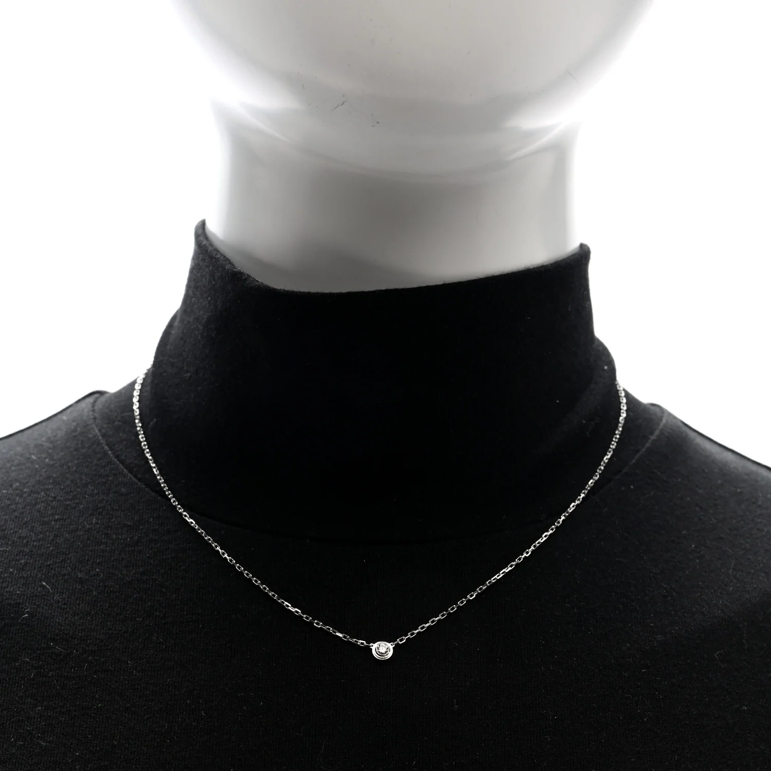 18K White Gold Diamond SM D'Amour Pendant Necklace - Image 2