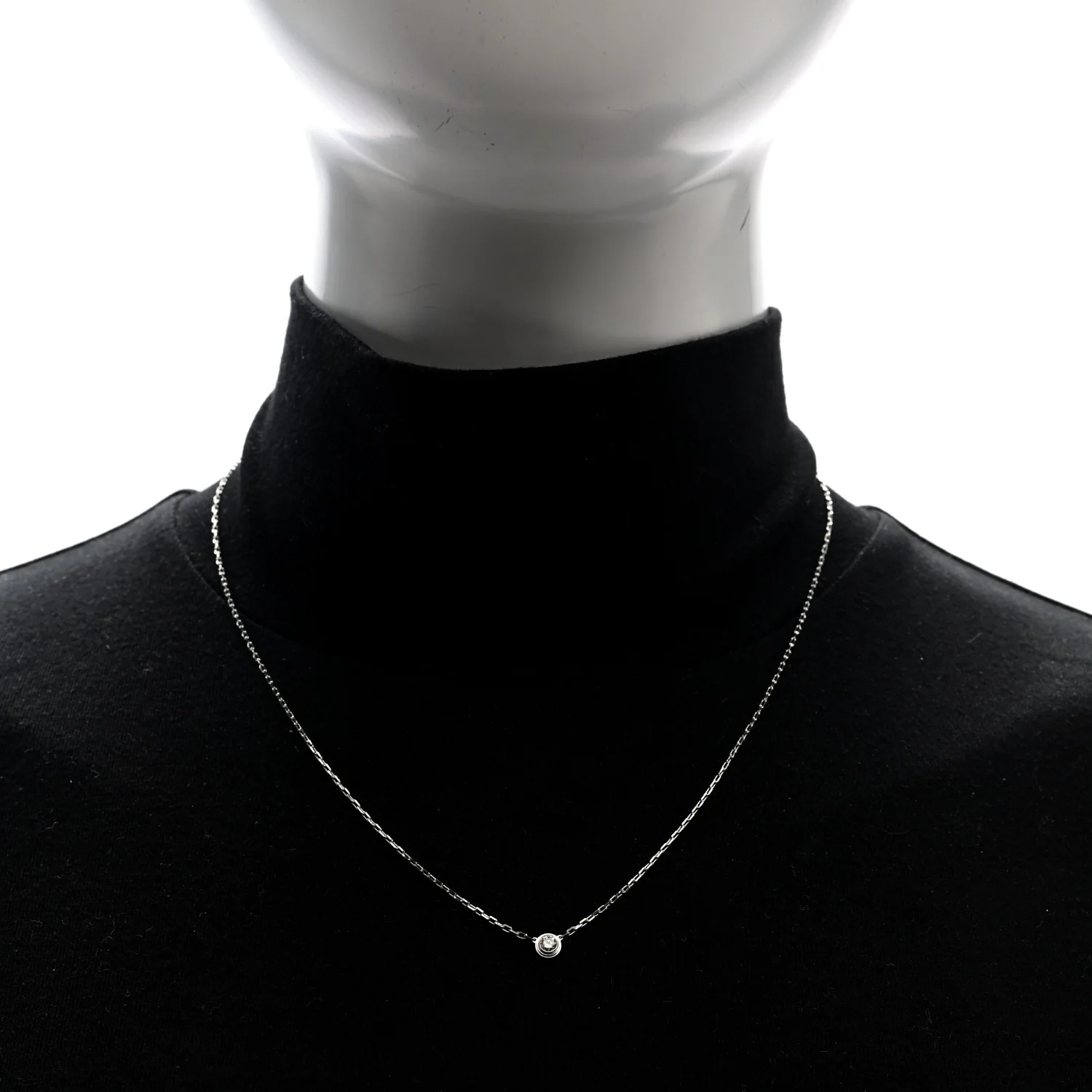 18K White Gold Diamond SM D'Amour Pendant Necklace - Image 4