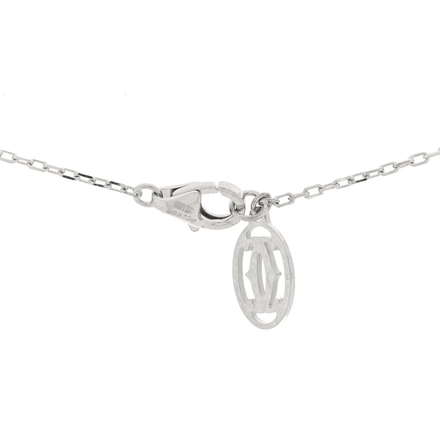 18K White Gold Diamond SM D'Amour Pendant Necklace - Image 7