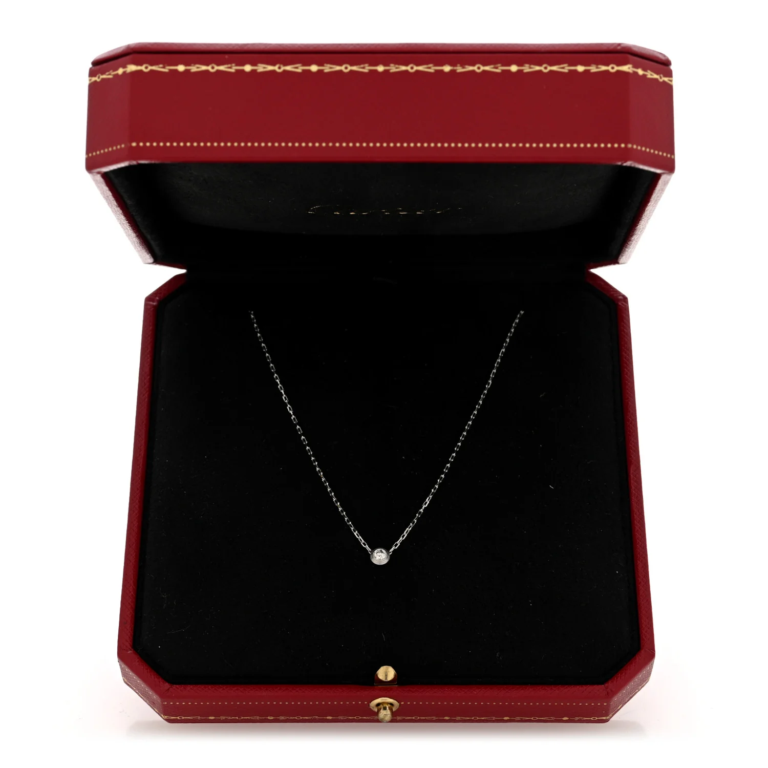18K White Gold Diamond SM D'Amour Pendant Necklace - Image 9