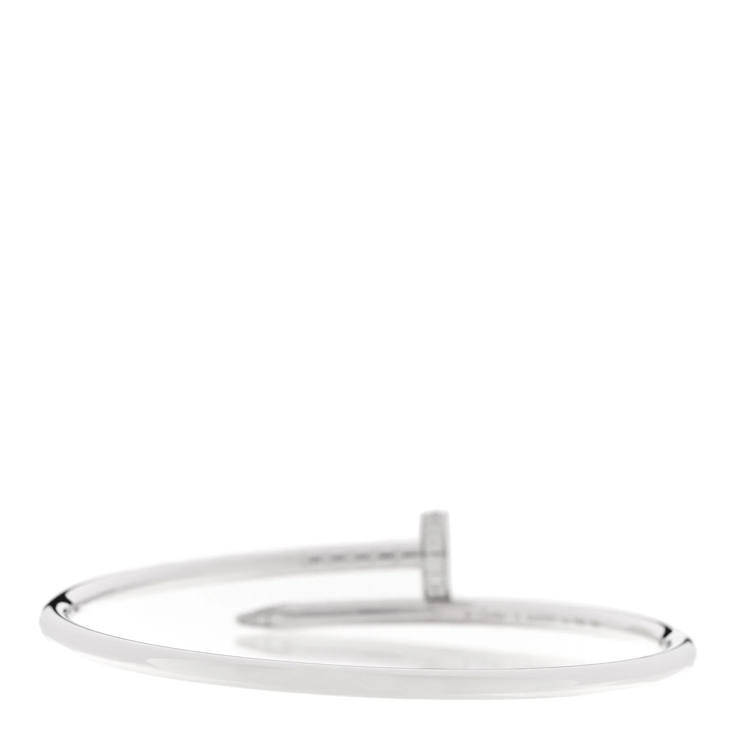 18K White Gold Diamond Small Juste Un Clou Bracelet 14 - Image 2