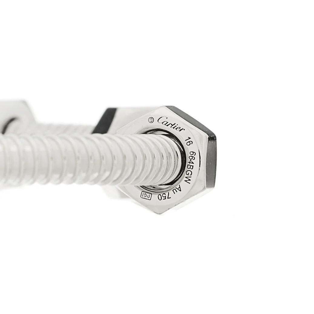 18K White Gold Ecrou de Cartier Bracelet 16 - Image 3