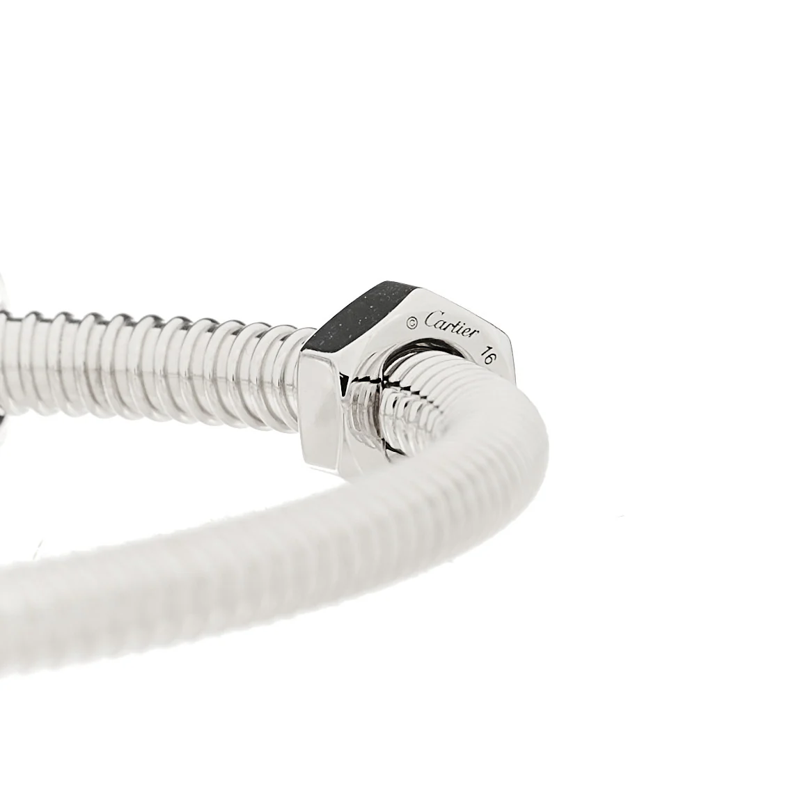 18K White Gold Ecrou de Cartier Bracelet 16 - Image 4
