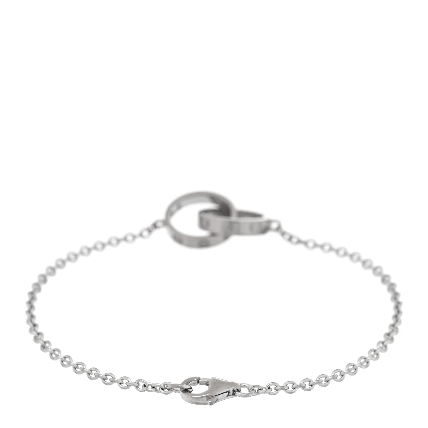 18K White Gold Interlocking LOVE Bracelet - Image 2