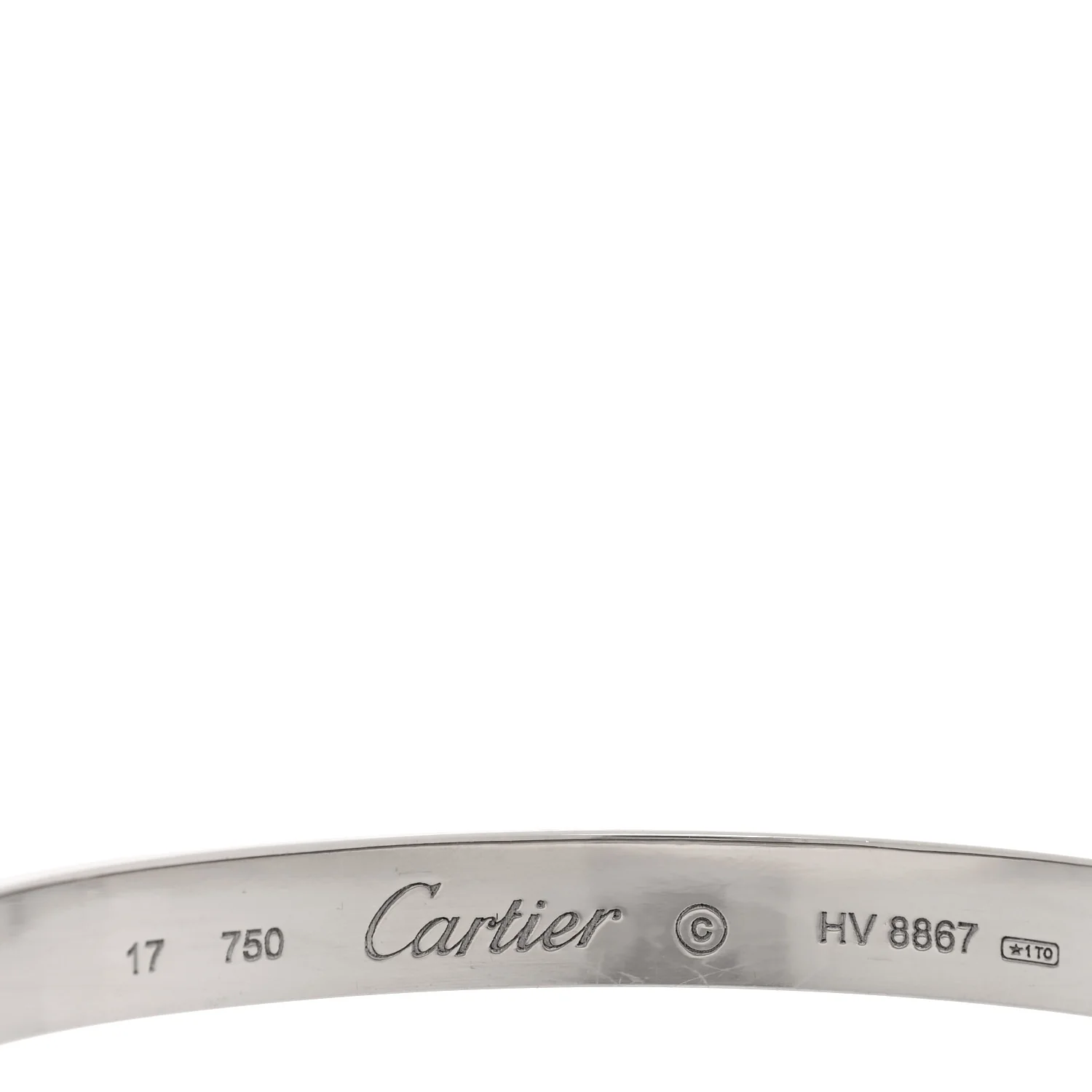 18K White Gold LOVE Bracelet 17 - Image 3
