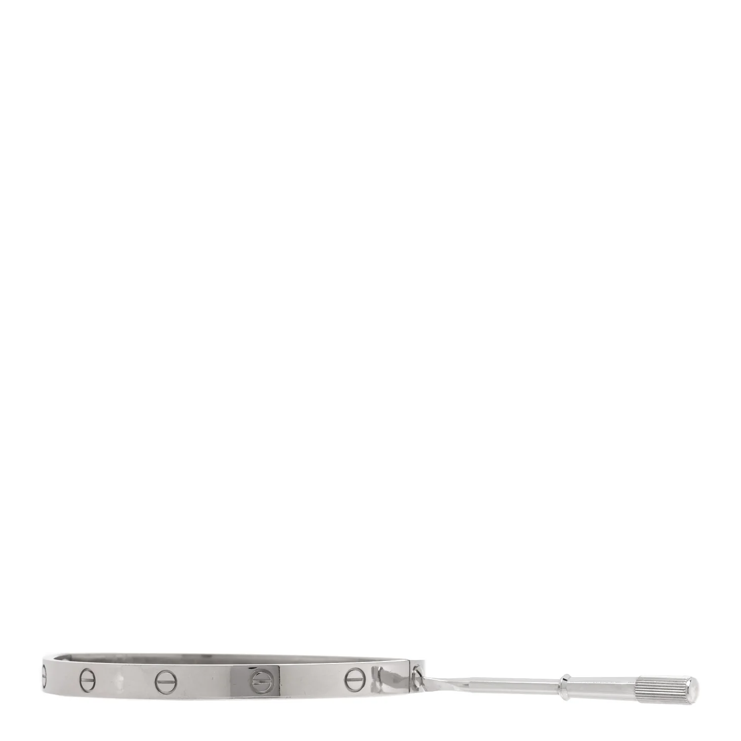 18K White Gold LOVE Bracelet 21 - Image 3
