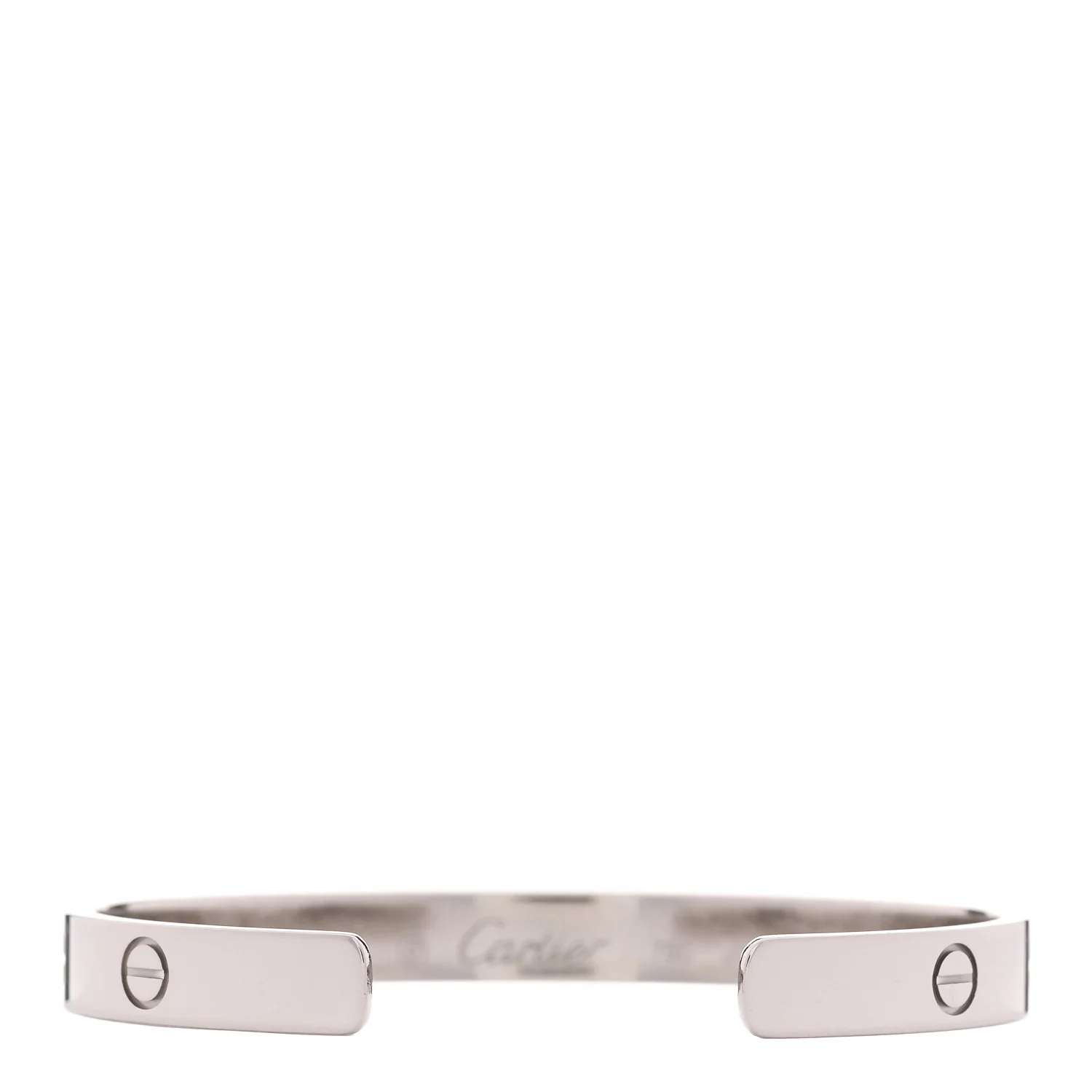 18K White Gold LOVE Cuff Bracelet 17 - Image 2