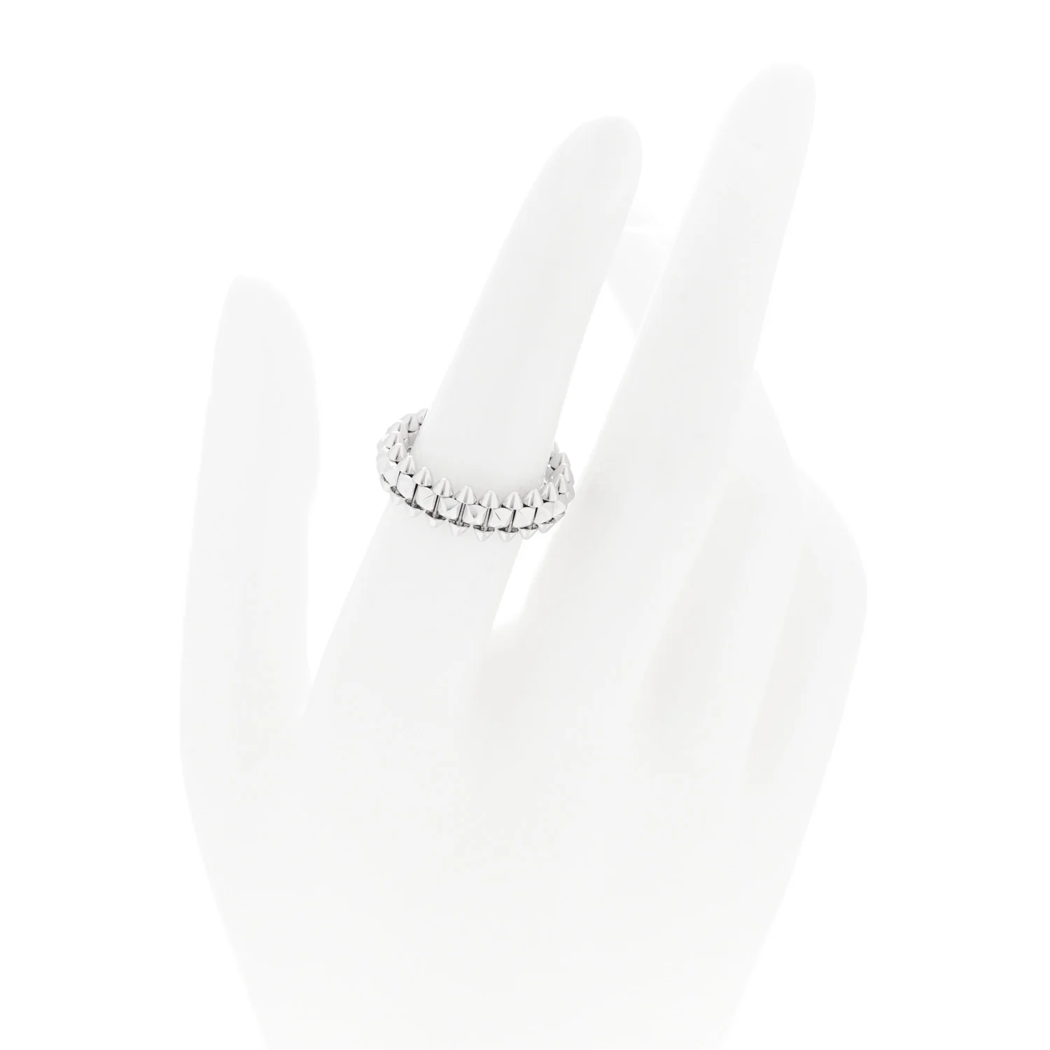 18K White Gold SM Clash De Cartier Ring 52 6 - Image 2