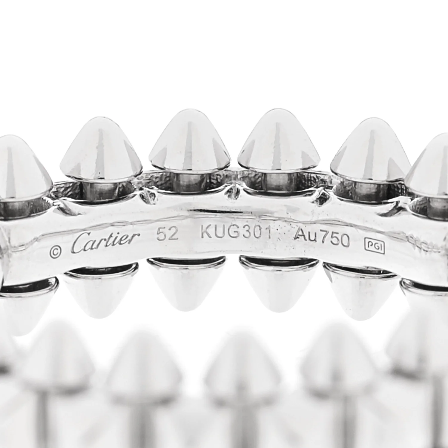 18K White Gold SM Clash De Cartier Ring 52 6 - Image 4