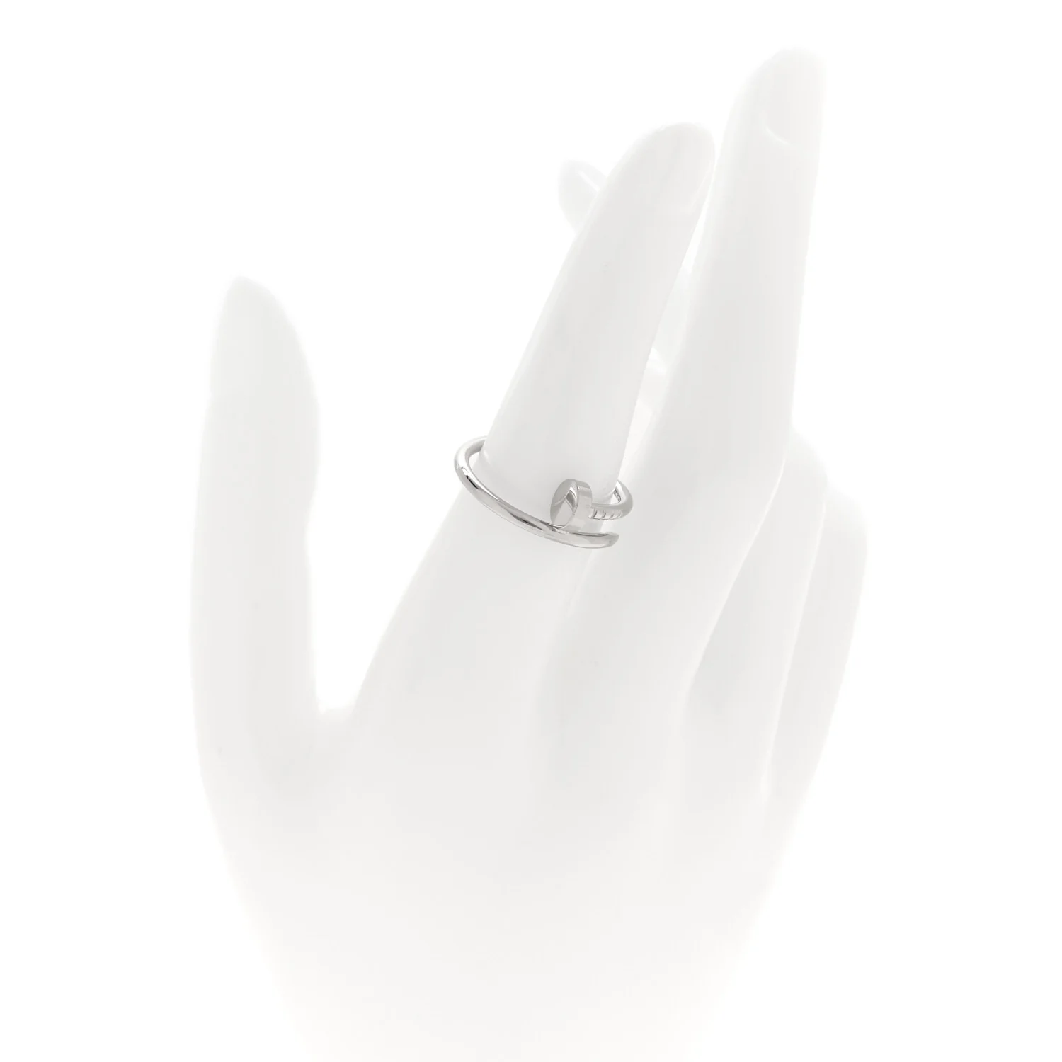 18K White Gold Small Juste Un Clou Ring 54 7 - Image 2