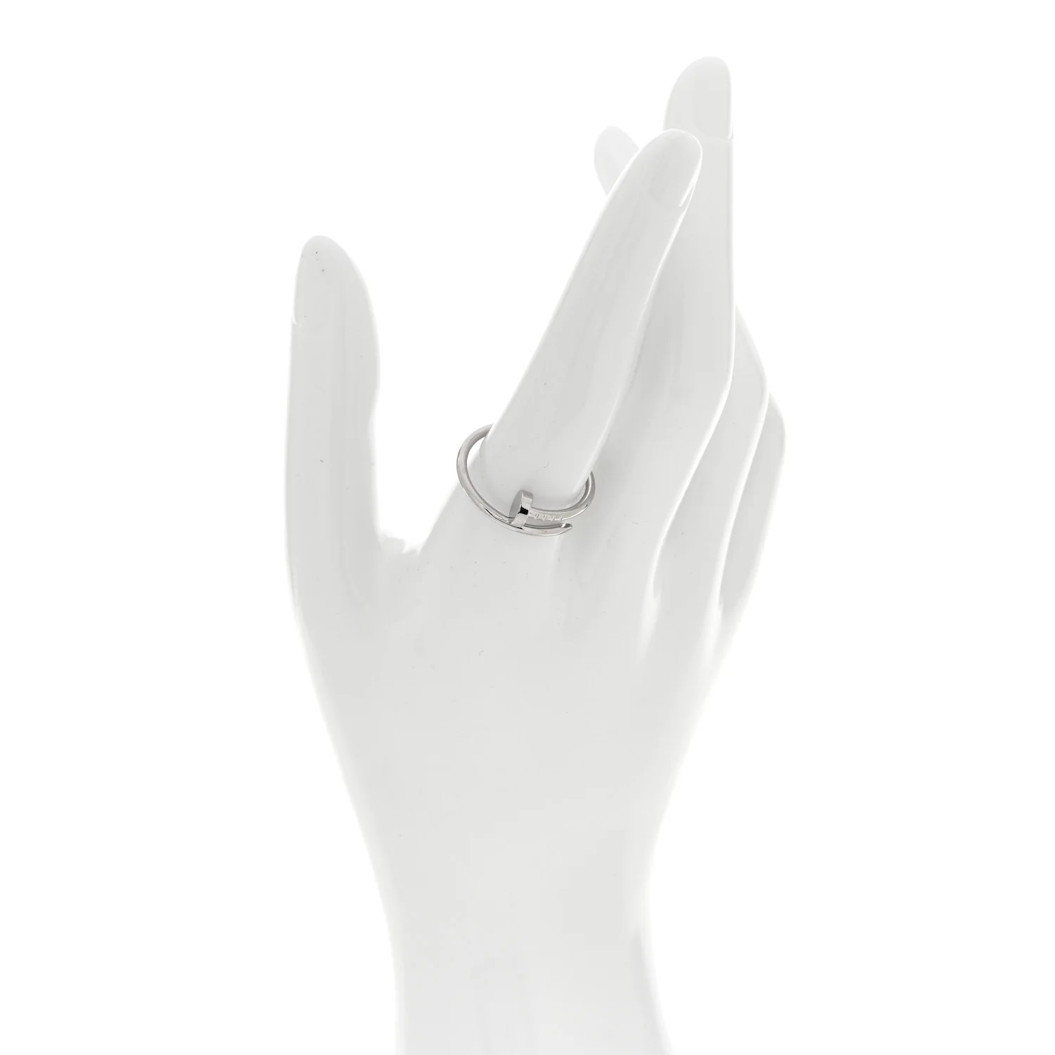 18K White Gold Small Juste Un Clou Ring 59 8.75 - Image 2