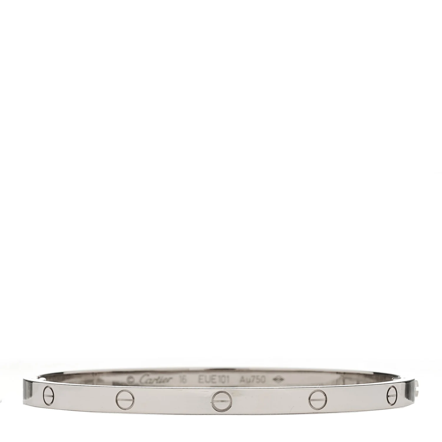 18K White Gold Small LOVE Bracelet 16 - Image 2