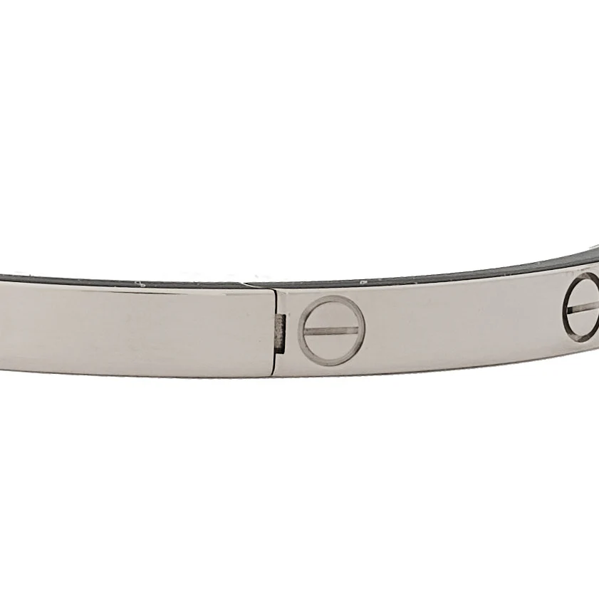 18K White Gold Small LOVE Bracelet 16 - Image 6