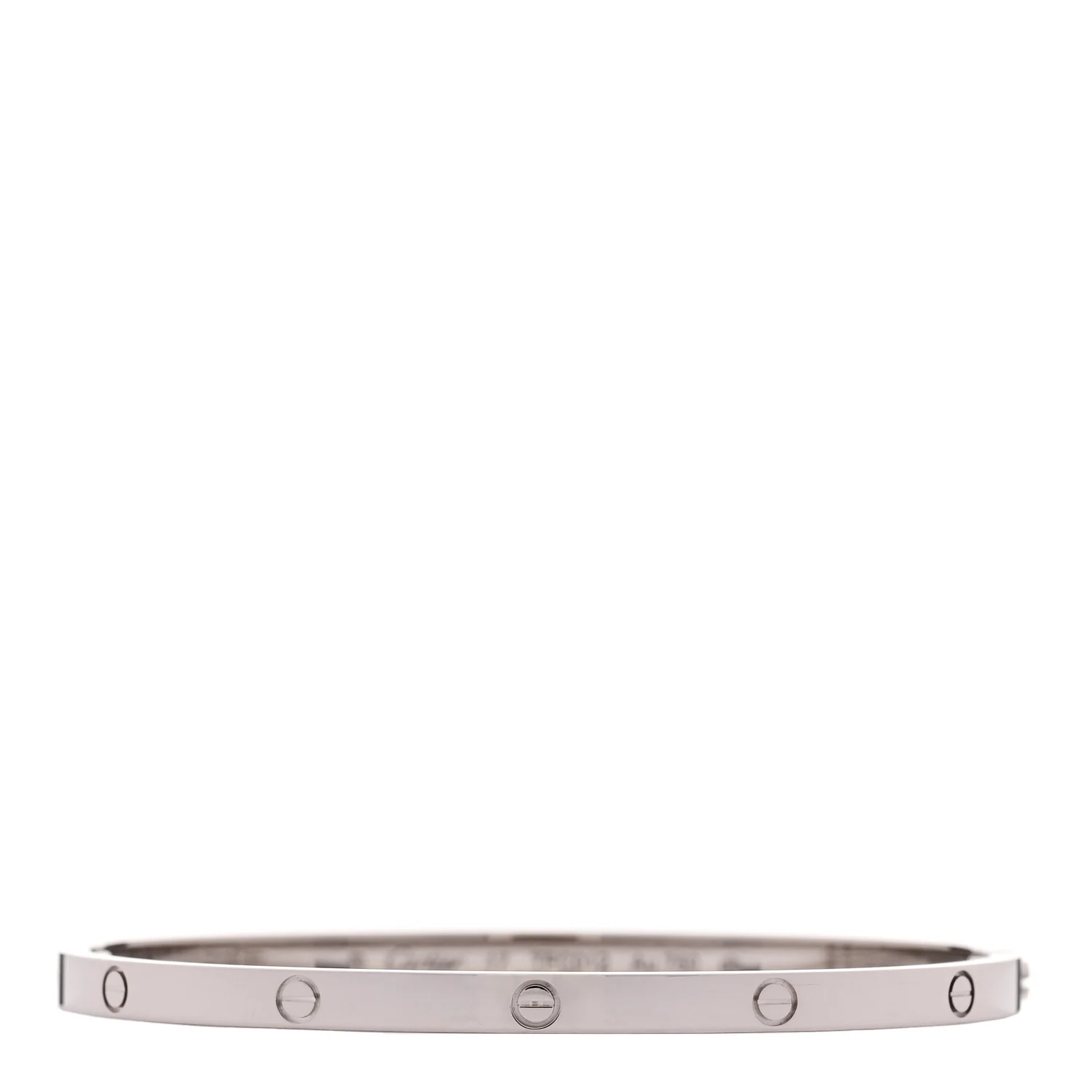 18K White Gold Small LOVE Bracelet 17