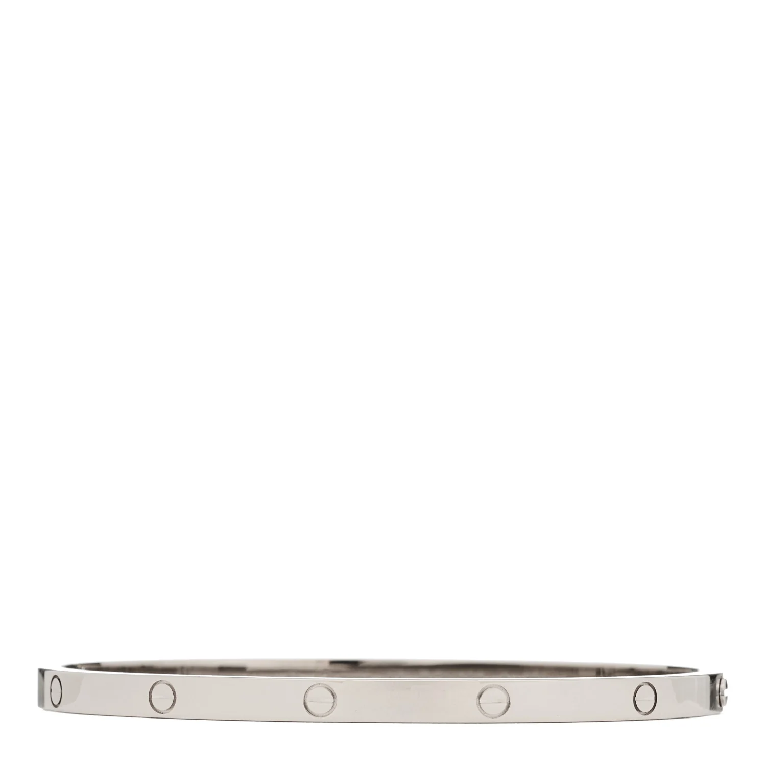 18K White Gold Small LOVE Bracelet 17 - Image 2