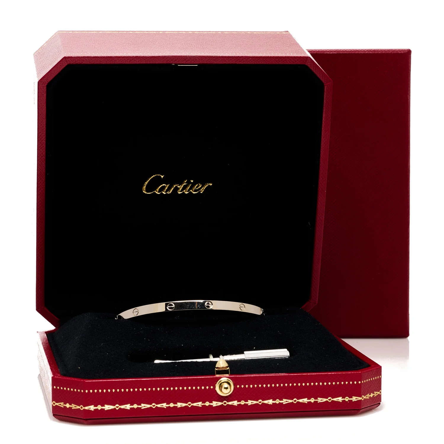 18K White Gold Small LOVE Bracelet 17 - Image 9