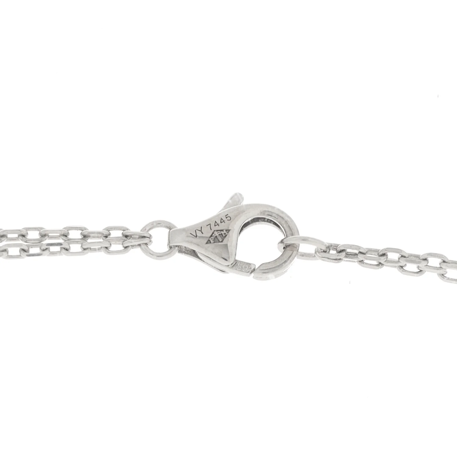 18K White Pink Gold Diamond .30ctw Three Ring LOVE Pendant Necklace - Image 4