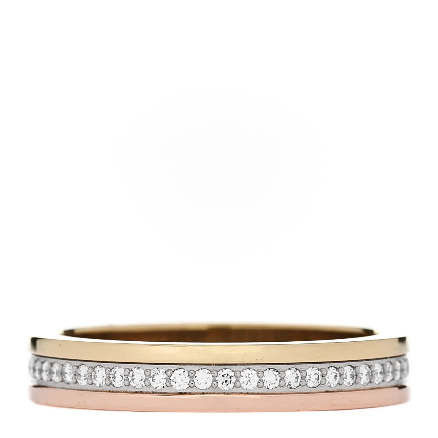 18K White Yellow Pink Gold Diamond 3.5mm Vendome Louis Cartier Wedding Band Ring 53 6.5 - Image 3