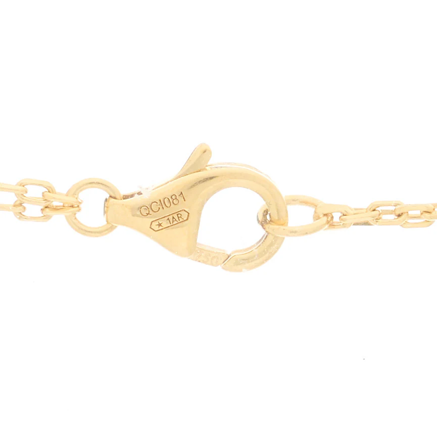 18K Yellow Gold 2 Diamond LOVE Necklace - Image 4