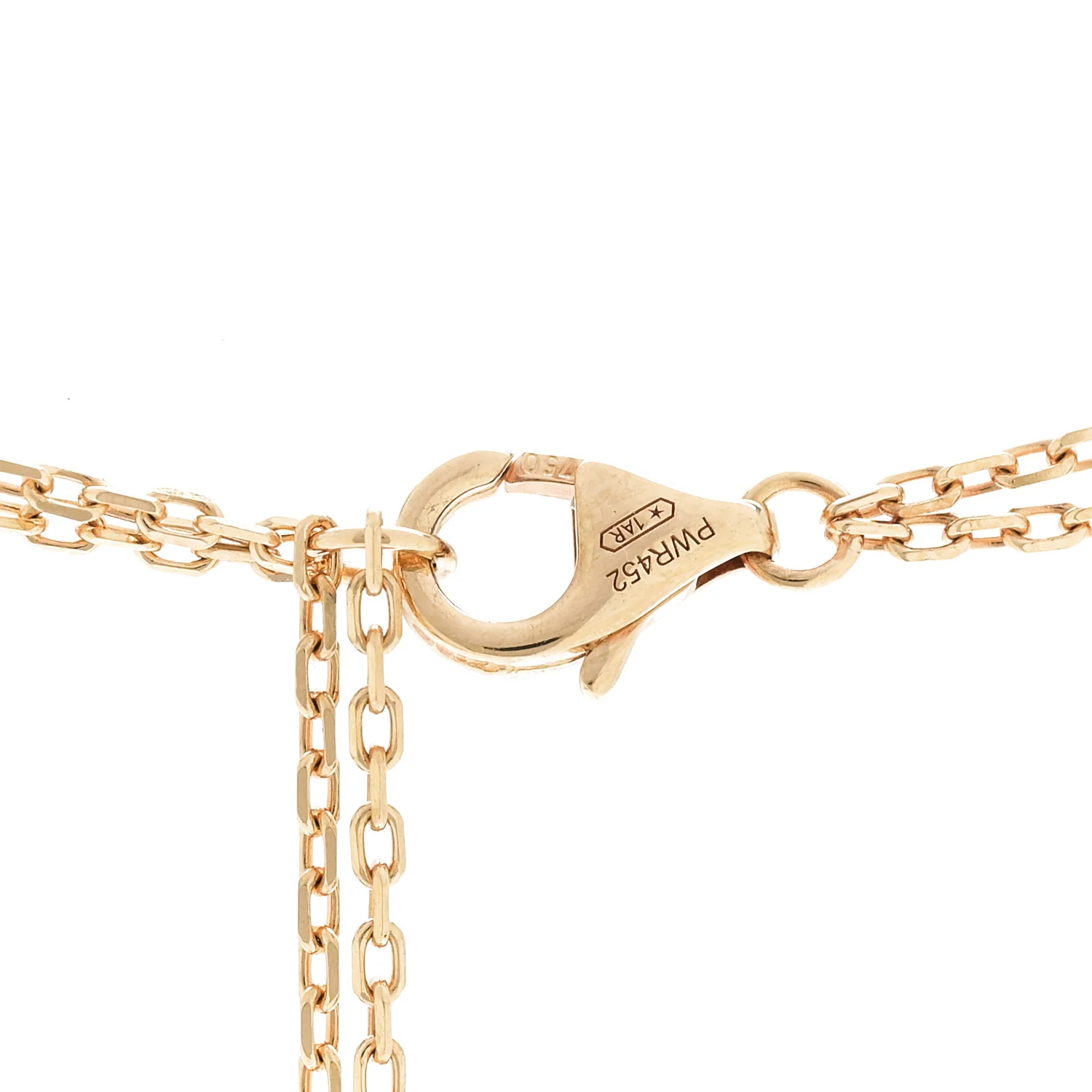 18K Yellow Gold 2 Diamond LOVE Necklace - Image 5