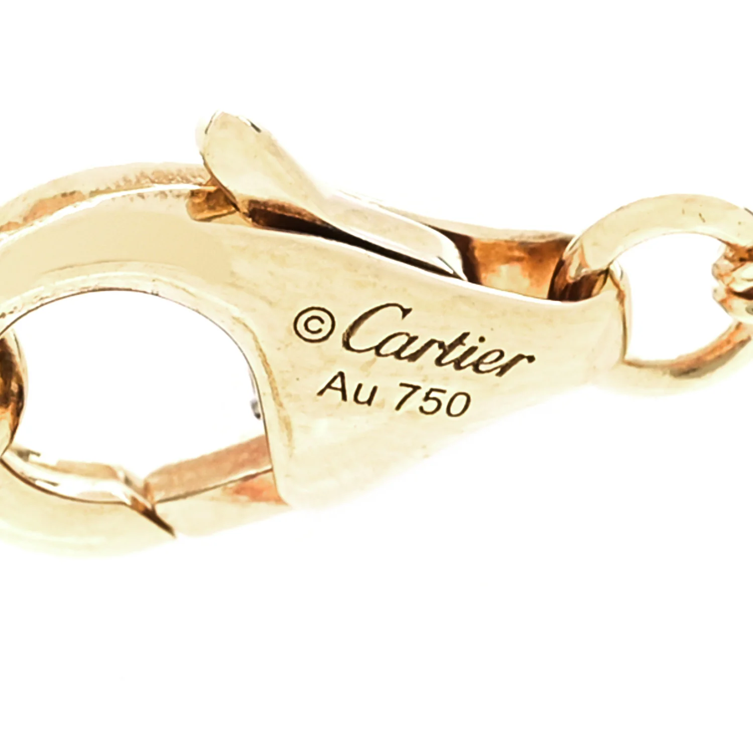 18K Yellow Gold 2 Diamond LOVE Necklace - Image 6